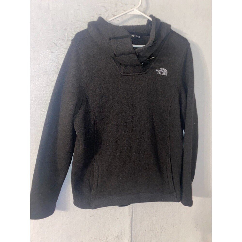 The North Face Men's Large Black Soft Henley Long Sleeve Pullover Hoodie